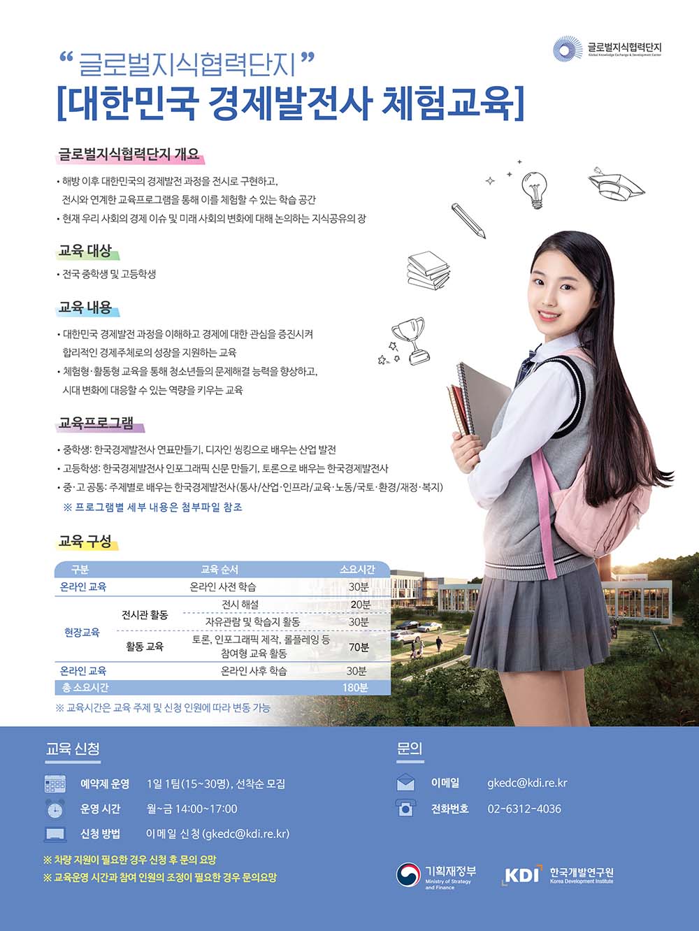 "글로벌지식협력단지" [대한민국 경제발전사 체험교육] 글로벌지식협력단지 개요, 교육 대상, 교육 내용, 교육프로그램, 교육 구성
